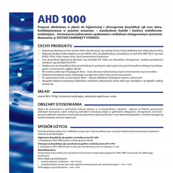 Средство для дезинфекции кожи рук и кожи Medilab AHD 1 л - Фото №2