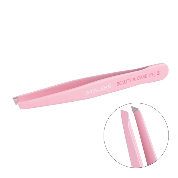 Pęseta do brwi Staleks BEAUTY & CARE 11 TYP 3 (krawędzie szerokie skośne)