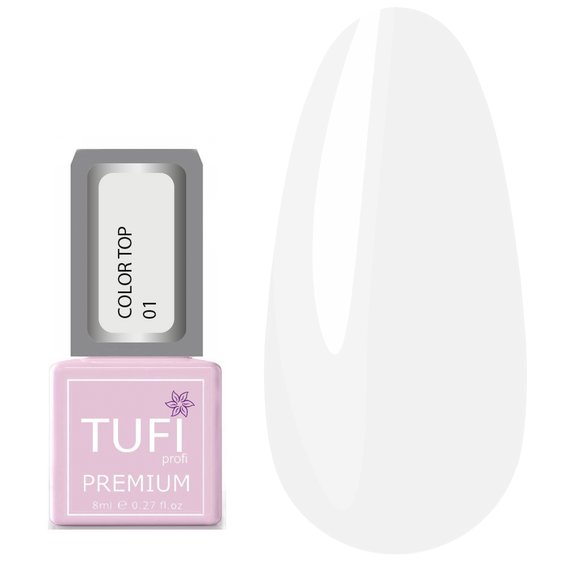 TUFI profi  PREMIUM  Color Top 01 White veil 8 ml (0123403) - Фото №1