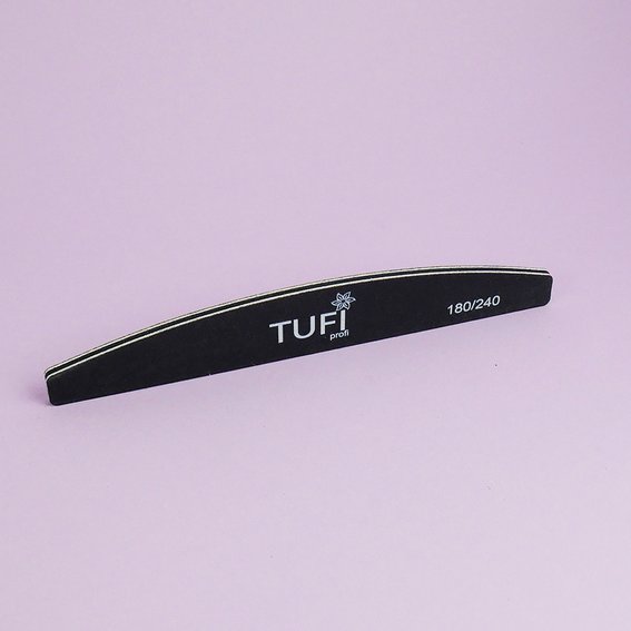 Half-round nail file TUFI profi  PREMIUM black 180/240, 17.8 cm 1 pc (0122156) - Фото №2