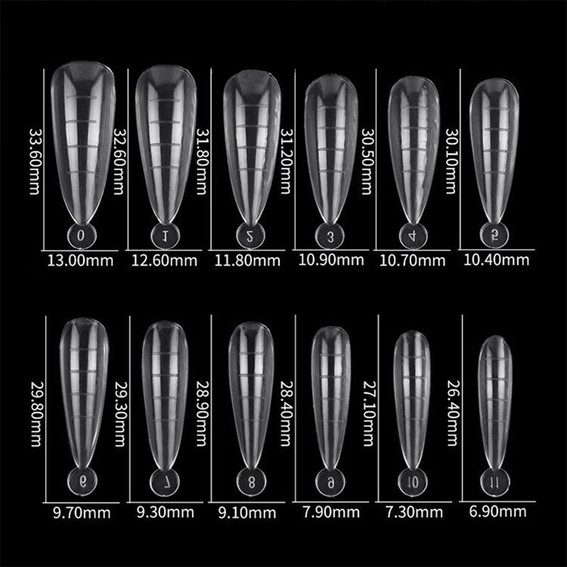 Upper forms for nail extension TUFI profi  PREMIUM  almond 120 pcs (0121805) - Фото №7