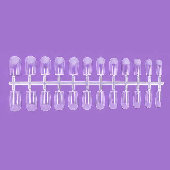 TUFI profi Full Cover Soft Gel Tips Square transparent 240 pcs. (0134005) - Фото №2