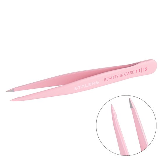 Пинцет для бровей Staleks BEAUTY & CARE 11 TYPE 5 (точечный)