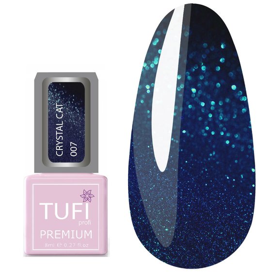 Гель-лак TUFI profi PREMIUM Crystal Cat 07 сердце океана 8 мл (0100514) - Фото №1