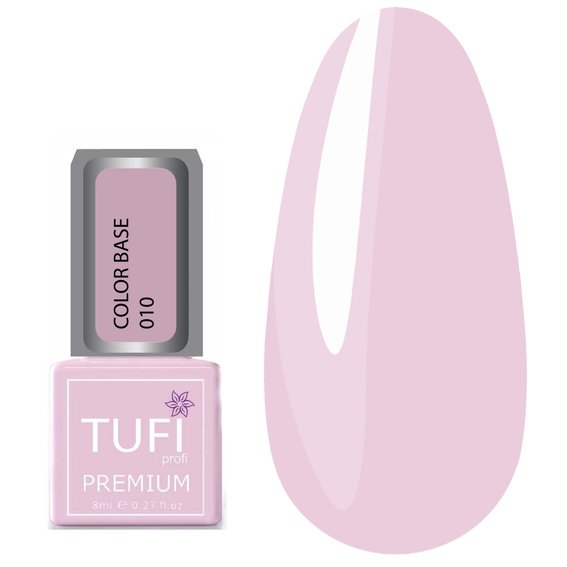Color base TUFI profi  PREMIUM 010 Translucent pink peach 8 ml (0103709) - Фото №1