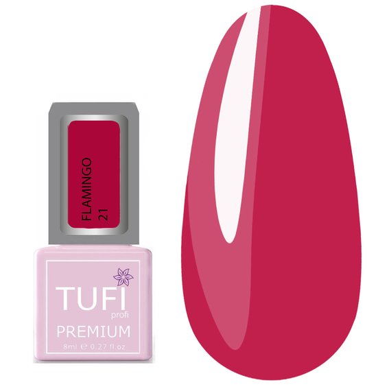 Гель-лак TUFI profi PREMIUM Flamingo 21 сочная ягода 8мл (0121312) - Фото №1