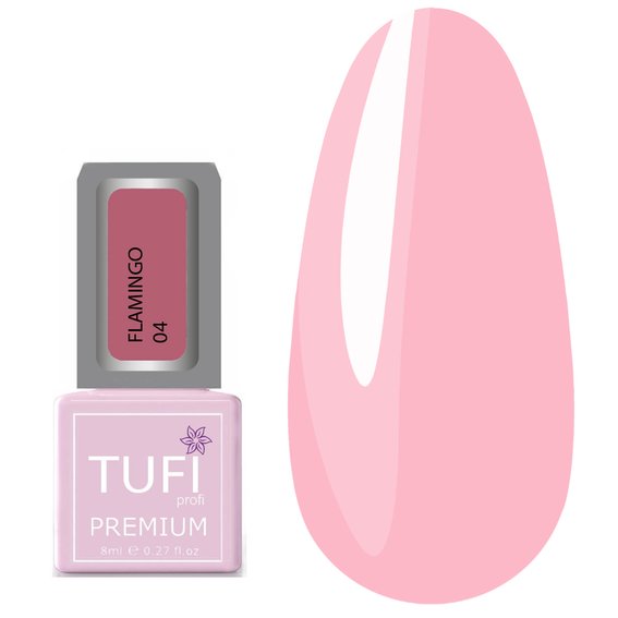 Гель-лак TUFI profi PREMIUM Flamingo 04 розовые сумерки 8мл (0121295) - Фото №1