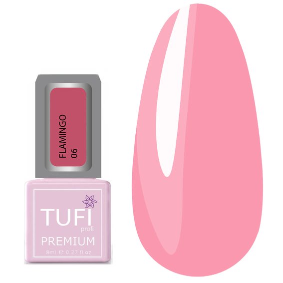 Gel polish TUFI profi PREMIUM Flamingo 06 Gentle kiss 8 ml (0121297) - Фото №1
