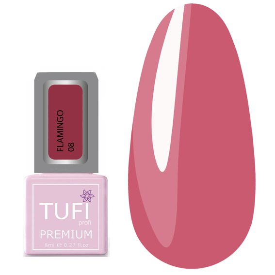 Гель-лак TUFI profi PREMIUM Flamingo 08 ягодный дессерт 8мл (0121299) - Фото №1