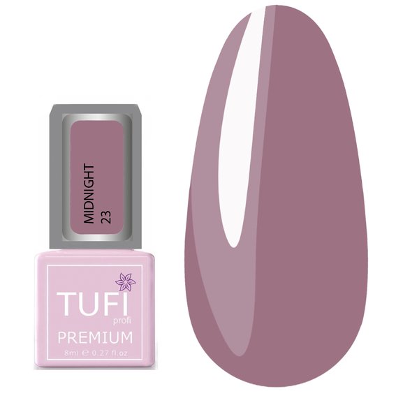 Gel polish TUFI profi PREMIUM Midnight 23 Wisteria dust 8 ml (0121261) - Фото №1