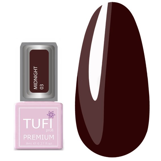 Gel polish TUFI profi PREMIUM Midnight 03 Purple potion 8 ml (0102621) - Фото №1
