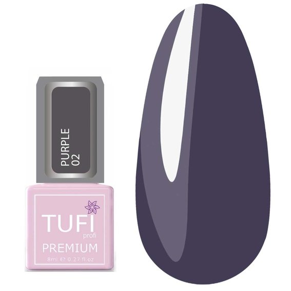 Gel polish TUFI profi PREMIUM Purple 02 Blueberry 8 ml (0102494) - Фото №1