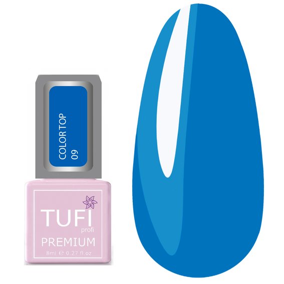 Цветной топ TUFI profi PREMIUM Color Top 09 морская гладь 8 мл (0123411) - Фото №1