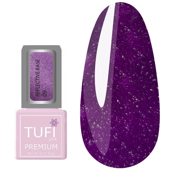 Reflective Base TUFI profi PREMIUM Reflective Base 09 blueberry cream 8 ml (0125396) - Фото №1