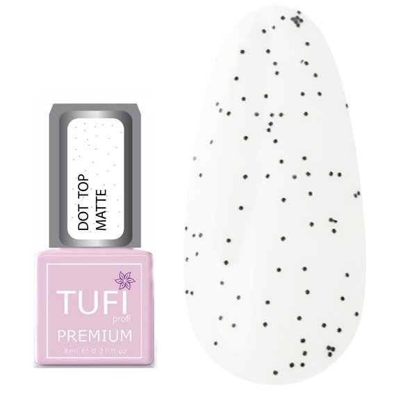 Топ TUFI profi PREMIUM Dot Top Matte матовый с мелкой крошкой 8 мл (0103868) - Фото №1