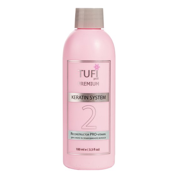 Keratin TUFI profi PREMIUM Reconstructor PRO-vitamin  for dry and damaged hair 100 ml (0123826) - Фото №1