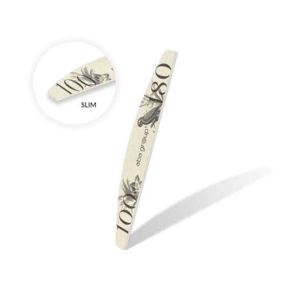 Aba Group Пилочка для ногтей CROSS MOON 100/180 SLIM - RETRO, 25 шт. - Фото №2