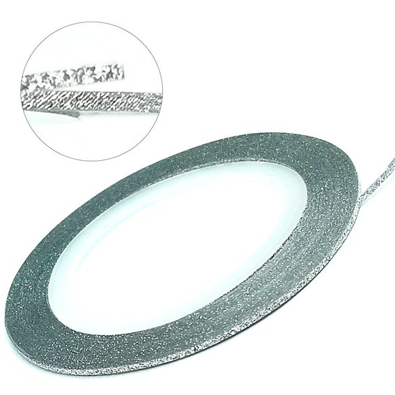 Nail tape TUFI profi PREMIUM silver 1 mm (0104120) - Фото №1