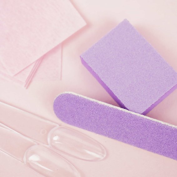 Disposable set TUFI profi PREMIUM file 180/240 and buff 120/120 purple - Фото №3