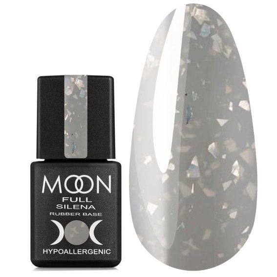 Rubber base MOON Potal Silena №2037 gray with silver potal 8 ml