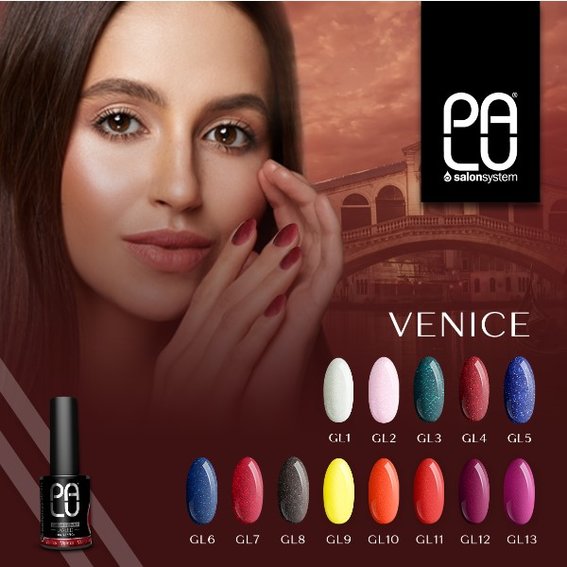 Lakier hybrydowy PALU Venice GL2 jasny róż z połyskiem 11 ml - Фото №2
