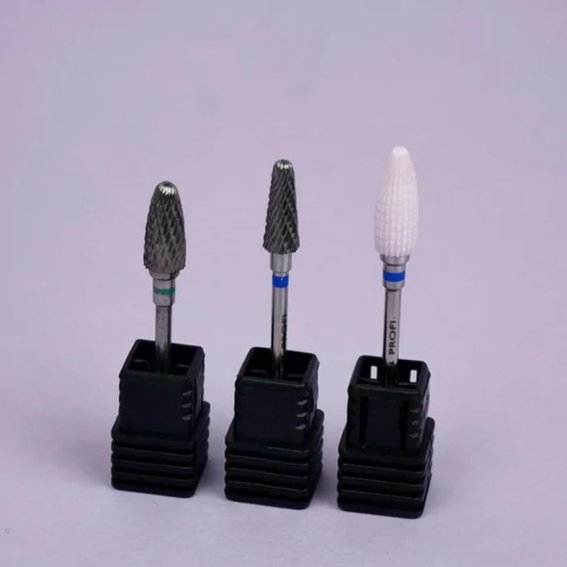 Cutter for manicure TUFI profi PREMIUM carbide corn 092 01 green notch - Фото №2
