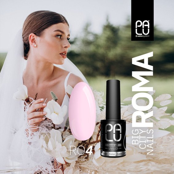 Lakier hybrydowy PALU Roma RO4 różowy 11 ml - Фото №3