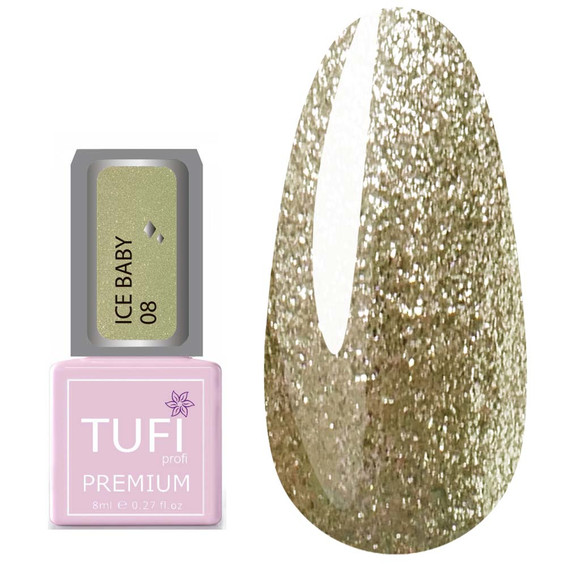 Gel polish TUFI profi PREMIUM Ice baby 08 Snow ermine 8 ml (0102221) - Фото №1
