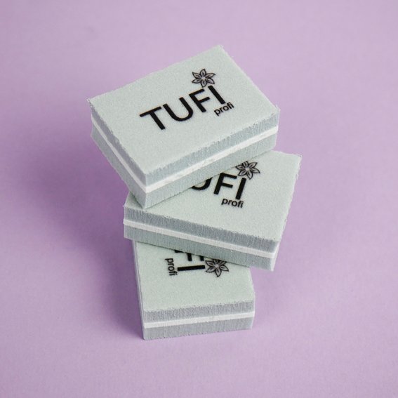 Бафик TUFI profi PREMIUM мини серый100/180 грит 50 шт  (0122164) - Фото №2