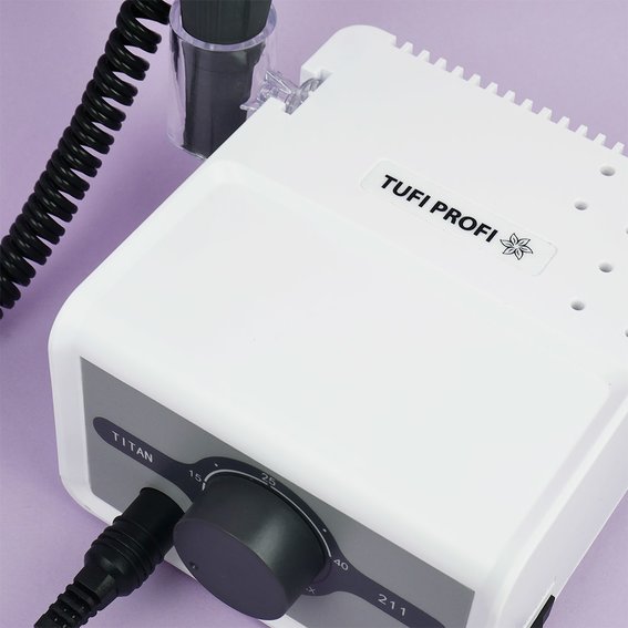 Frezarka do paznokci TUFI profi PREMIUM TITAN 211 80W 40 000 obr./min biała (0195427) - Фото №7