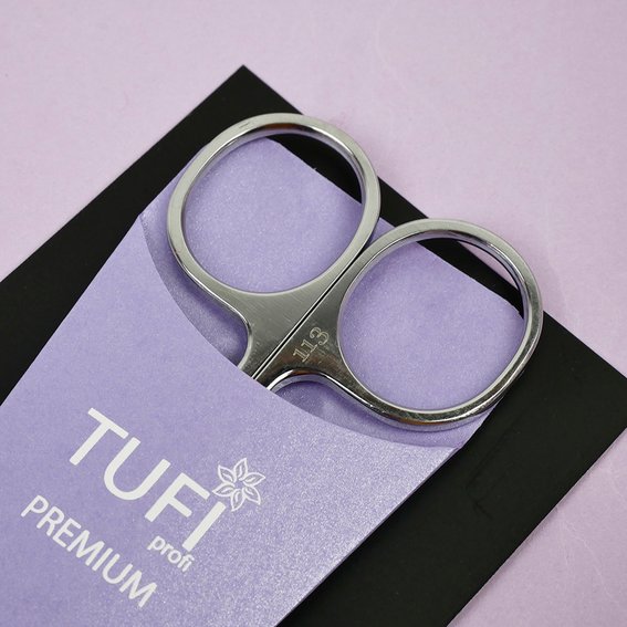 Маникюрные ножницы для кутикулы TUFI profi PREMIUM Н-113 серебристые 25 мм (0174648) - Фото №4