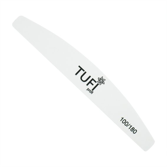 Пилочка TUFI profi PREMIUM белая 100/180 грит 17,8 см 1 шт (0231933) - Фото №1