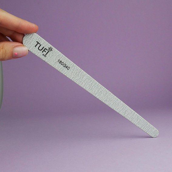 The nail file TUFI profi  PREMIUM polyurethane-based 180/240, 17.8 cm 50 pcs (0102951) - Фото №3
