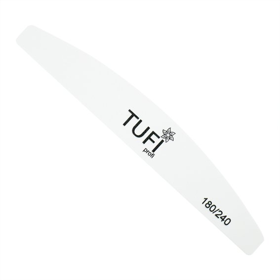 Pilnik do paznokci TUFI profi PREMIUM biały 180/240 grit 17,8 сm 1 szt (0231934) - Фото №2