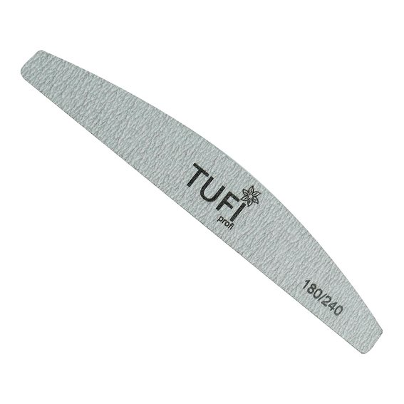 Пилочка TUFI profi PREMIUM серая 180/240 грит 17,8 см 1 шт (0102948) - Фото №1