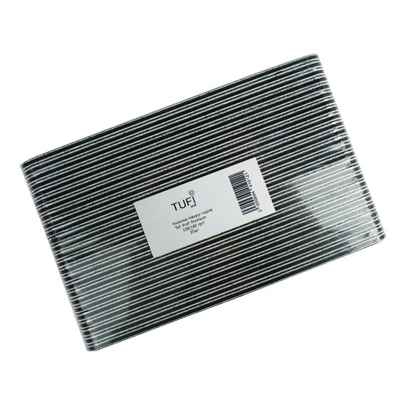 Пилочка TUFI profi PREMIUM черная 100/180 грит 17,8 см 25 шт (0122154) - Фото №1