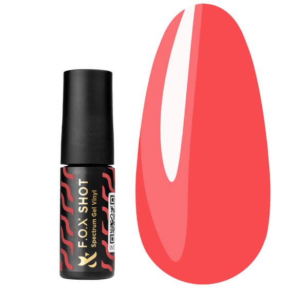 Lakier hybrydowy Lakier hybrydowy FOX SHOT Spectrum Gel Vinyl 142 coral 5 g - Фото №1
