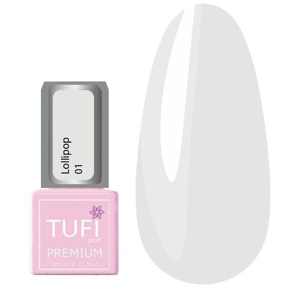 Gel polish TUFI profi PREMIUM Lollipop 01 vanilla 8 ml (0227090) - Фото №1