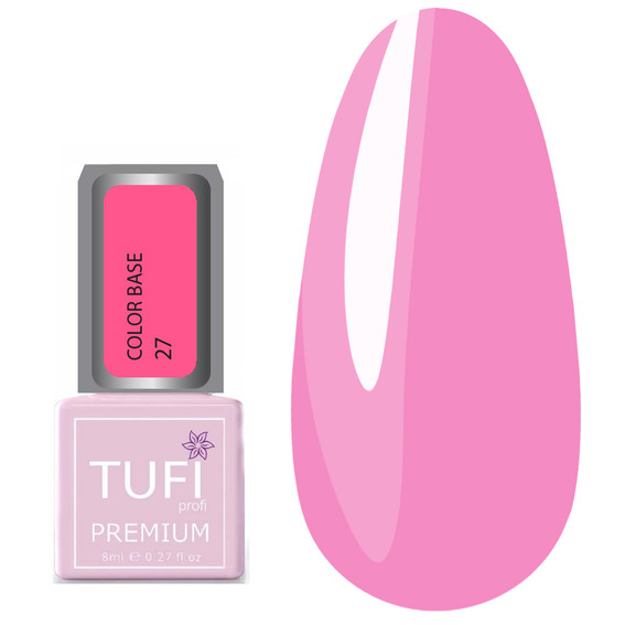 Цветная база TUFI profi PREMIUM Color Base 027 фламинго 8 мл (0123368) - Фото №1
