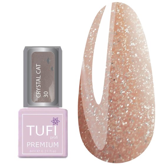 Gel polish TUFI profi PREMIUM Crystal Cat 30 cornelian 8 ml (0202611) - Фото №1