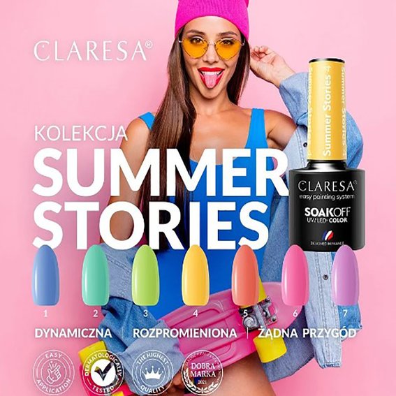 Lakier hybrydowy Claresa SUMMER STORIES 6 różowy 5 ml - Фото №8