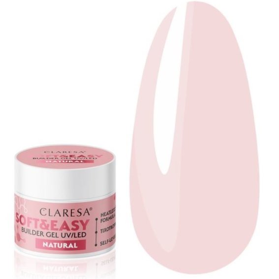 Builder gel Claresa SOFT&EASY BUILDER GEL NATURAL 45g