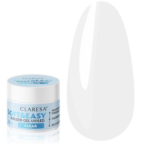 Гель для наращивания Claresa SOFT&EASY BUILDER GEL CLEAR 45 г