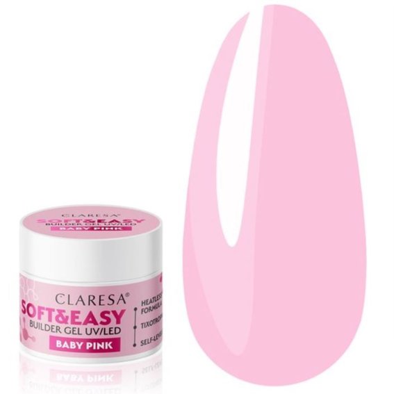 Гель для наращивания Claresa SOFT&EASY BUILDER GEL BABY PINK  45 г