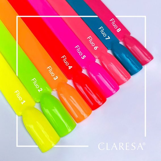 Lakier hybrydowy Claresa FLUO 4 szkarłatny 5 ml - Фото №3