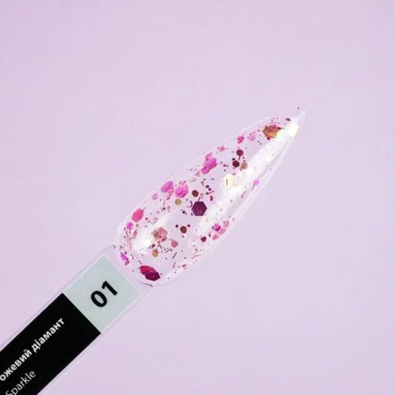 Lakier hybrydowy TUFI profi PREMIUM Sparkle 01 pink diamond 5 ml (0243528) - Фото №4