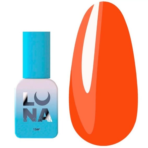 Lakier hybrydowy LUNA №156 neon jasny pomarańczowy 13 ml - Фото №1