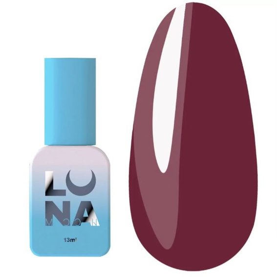 Lakier hybrydowy LUNA №64 fioletowo-winny 13 ml - Фото №1