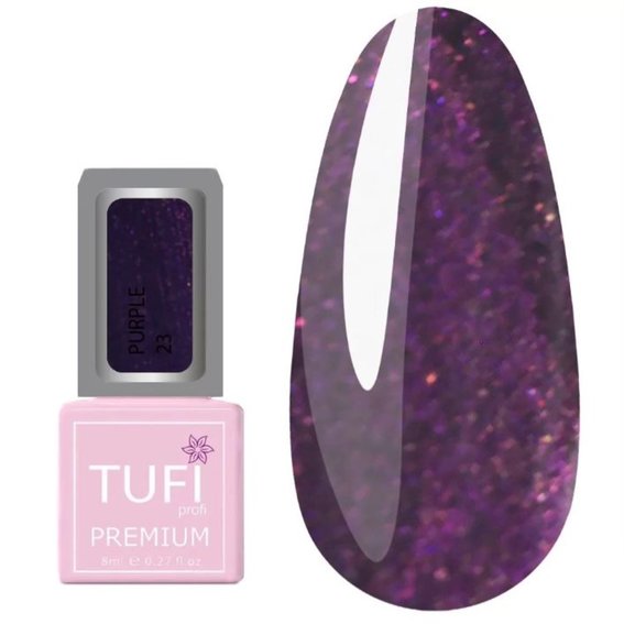 Гель-лак TUFI profi PREMIUM Purple 23 фиолетовый вельвет 8мл (0283777) - Фото №1