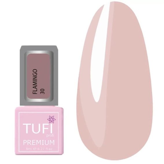 Гель-лак TUFI profi PREMIUM Flamingo 30 хрустальная роза 8мл (0283799) - Фото №1